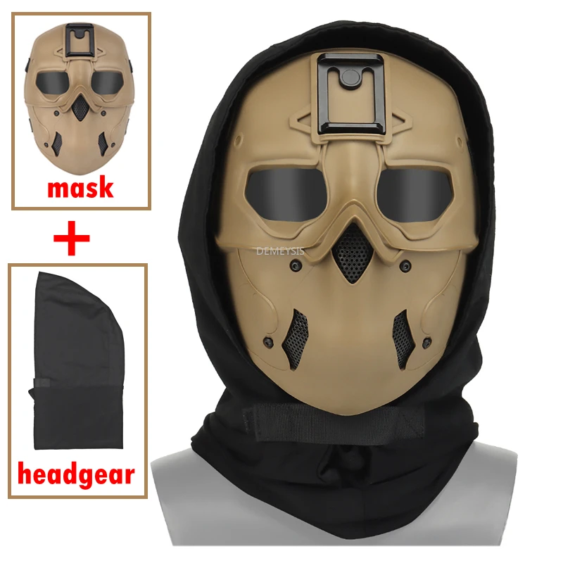 

Military Full Face Mask Army Tactical Paintball CS Protection Face Masks Durable Outdoor Hunting Shooting Wargame CS Mask