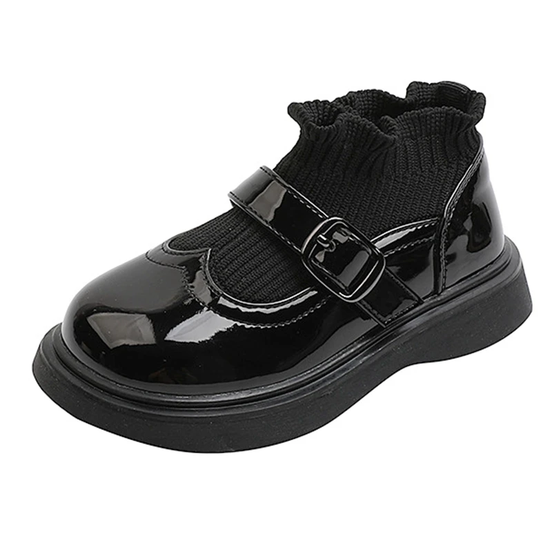 

Водонепроницаемые ботильоны из лакированной кожи, на плоской подошве, 13,5-19 см