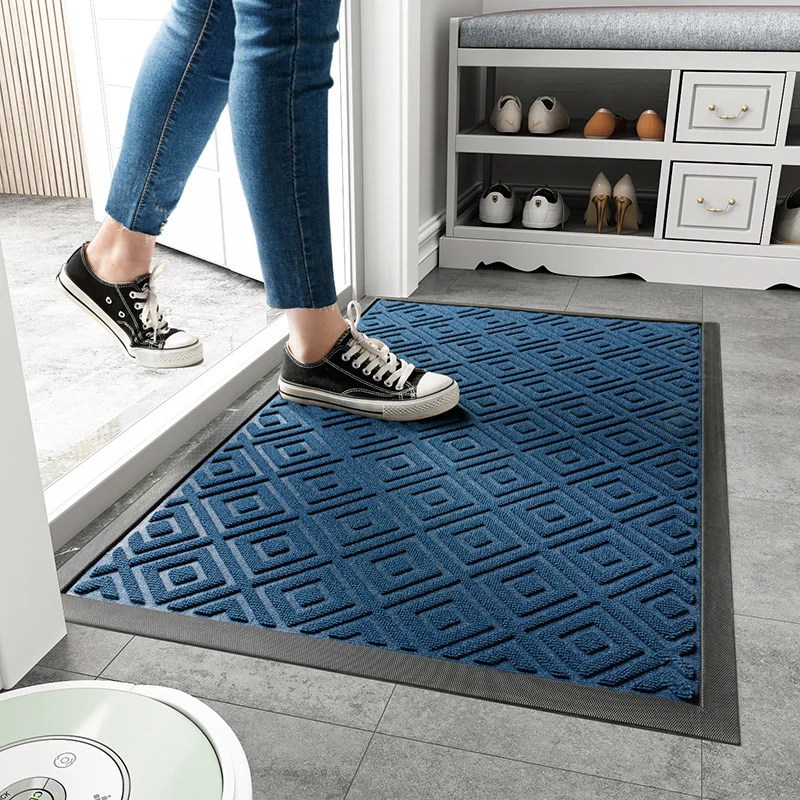

Eovna Door Mat Rubber Entrance Mat Non-slip Wear-resistant Dust-removing Foot Mat Floor Mat In The Room