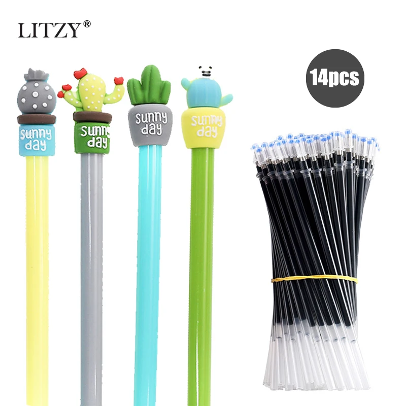 Гелевые Ручки С КАКТУСОМ 0 5 мм черные нейтральные чернила| |