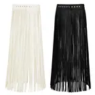 Пояс TiaoBug женский из искусственной кожи, с бахромой и кисточками