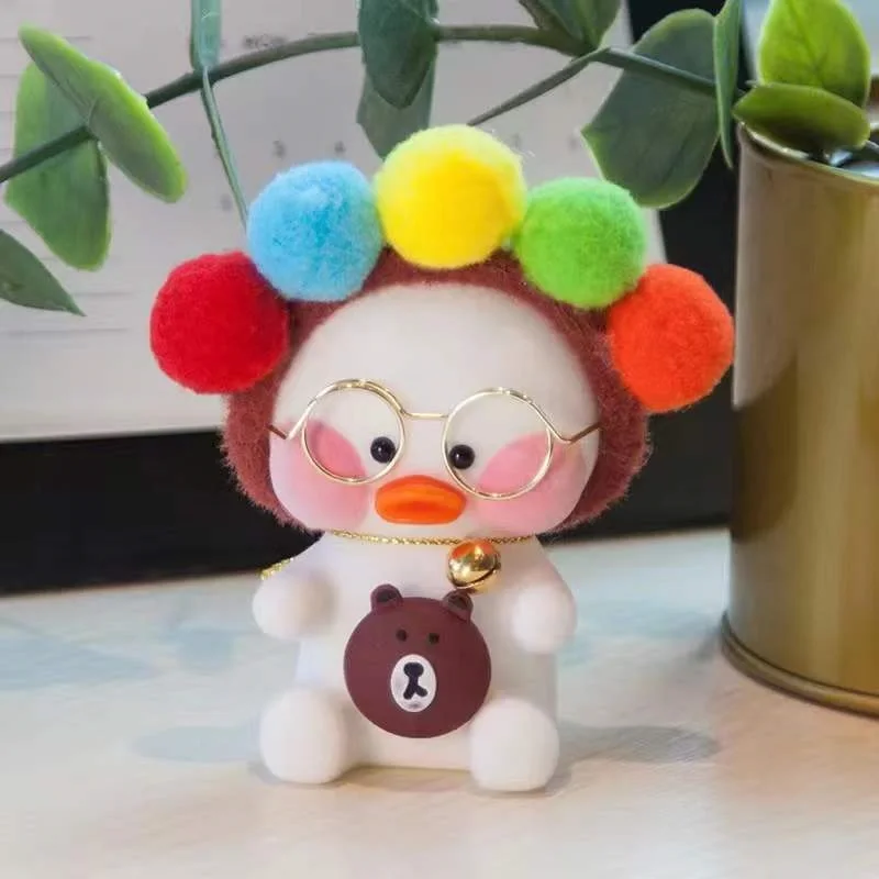

New duck doll keychain ins little yellow plush hand-made cartoon pendant gift