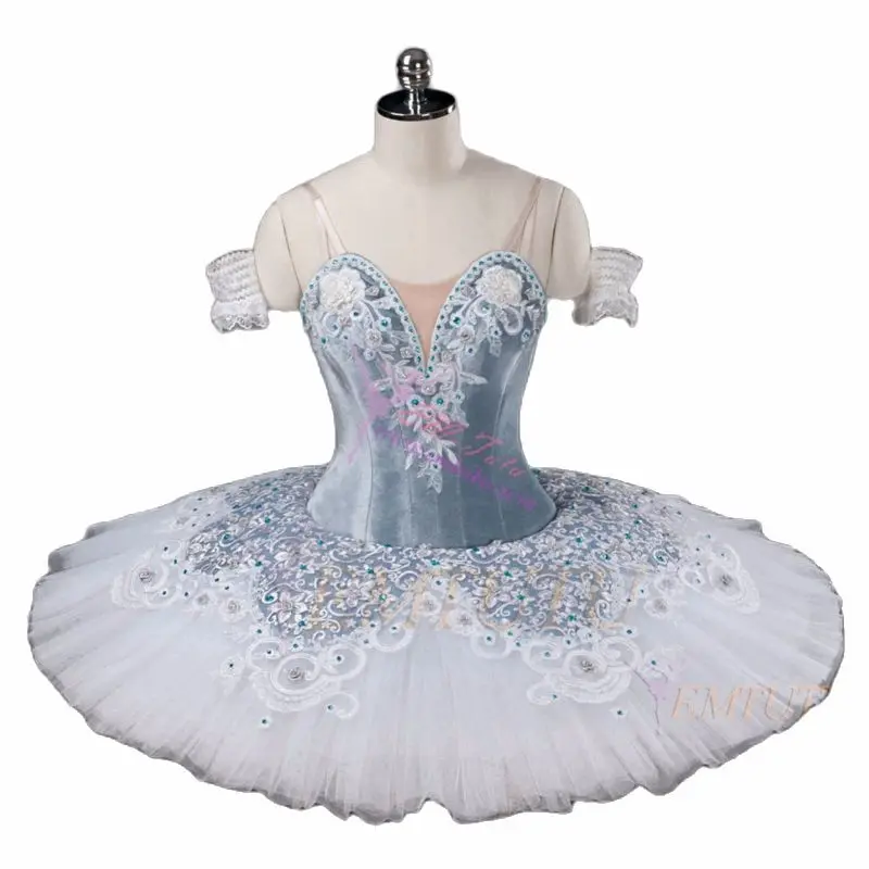 Профессиональная балетная пачка для взрослых классическая серого и белого цвета