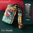 Кожаный чехол для автомобильных ключей, чехол для Mazda 3 Alexa CX4 CX5 CX8 2019 2020 с 3 кнопками, защитный чехол для смарт-ключей