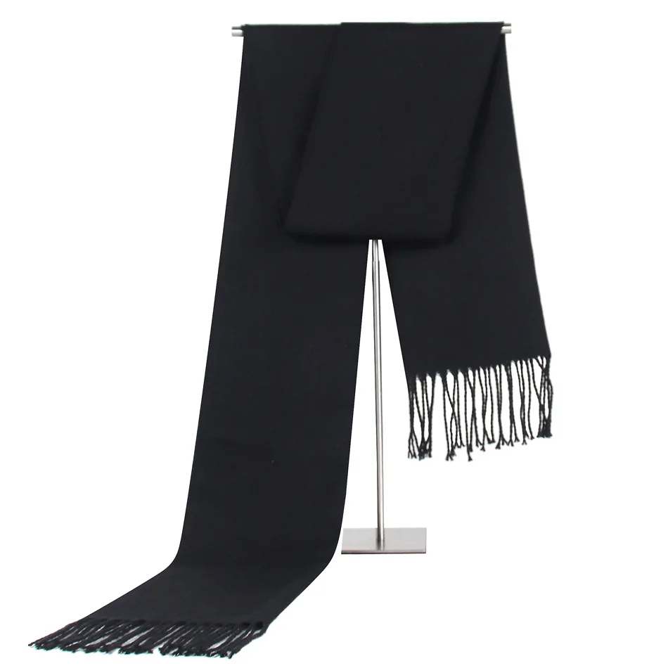 Новый недорогой простой цветной мужской шарф имитирует шею из кашемира и бархата