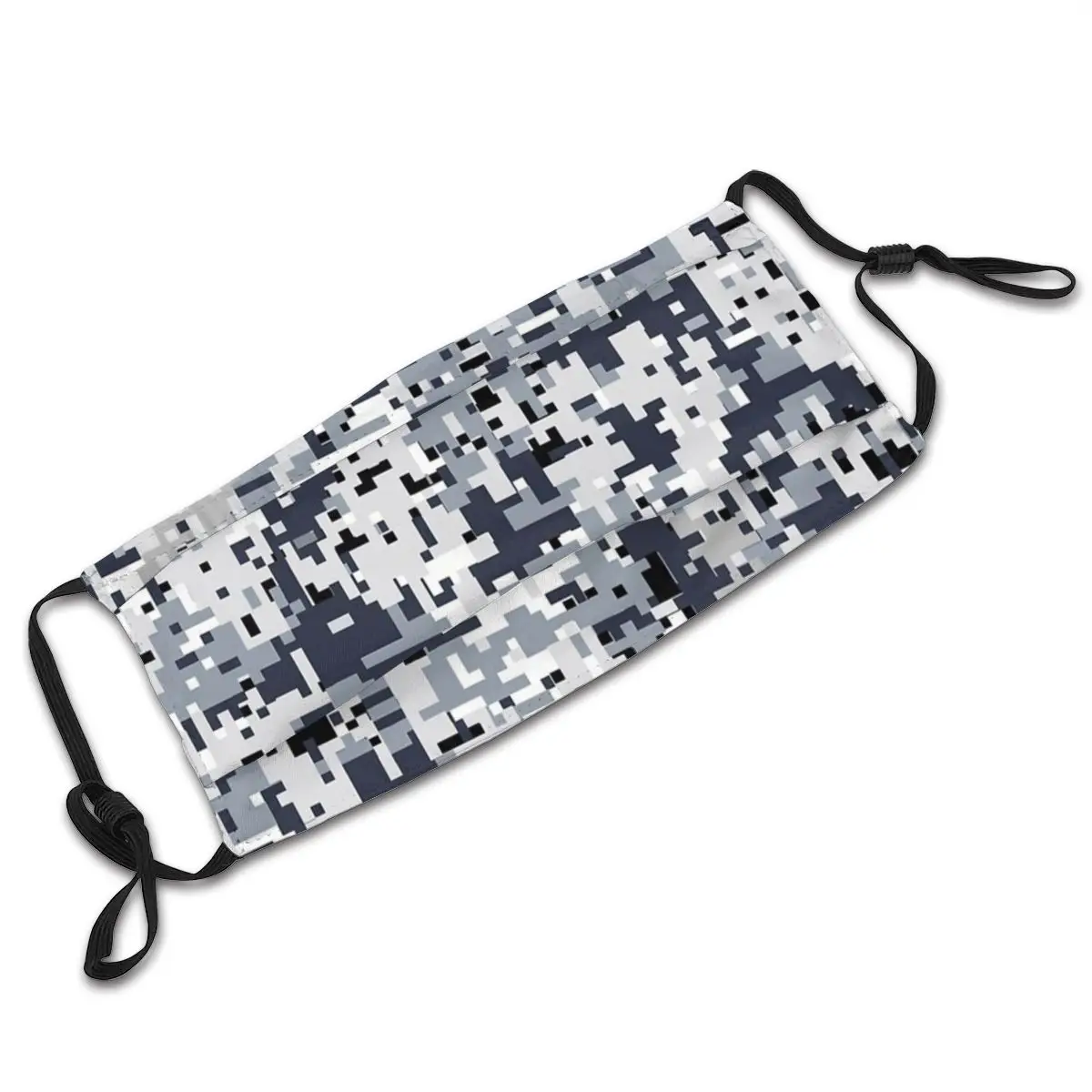 

Digital Army Camouflage Non-Disposable Face Mask Dustproof Protection Cover Respirator Muffle Mask with Filters