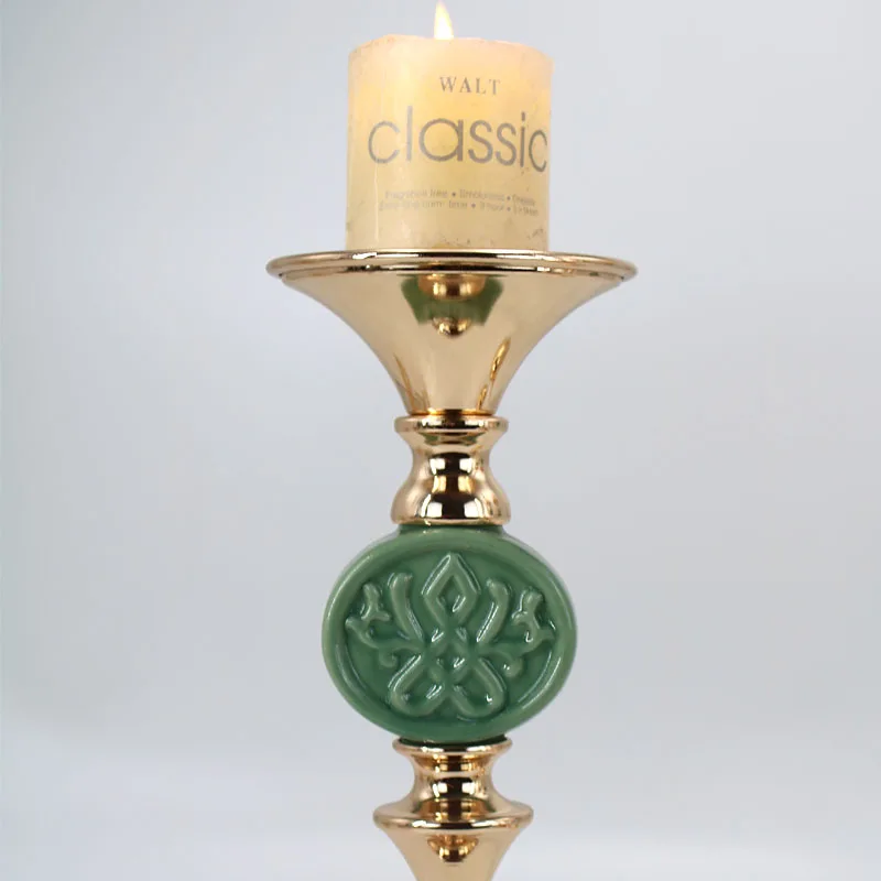 

Antique Retro Gold Candlestick Tall Bronze Silver Wedding Party Candelabra Vintage Metal Home Decor Christmas Candle Holders