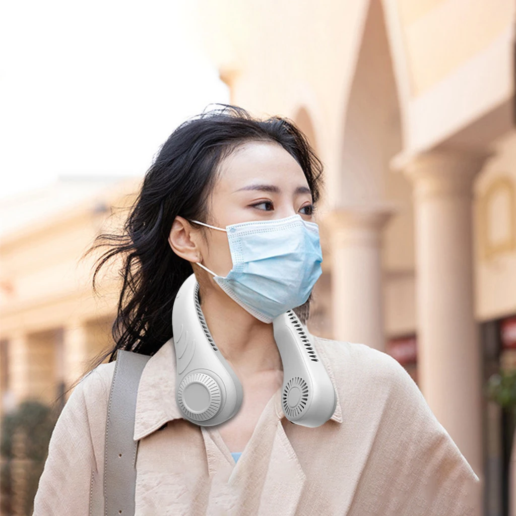 

Neck Hanging Fan 4000mAh Outdoor Gym Personal Fan Rechargeable Cooling Fans