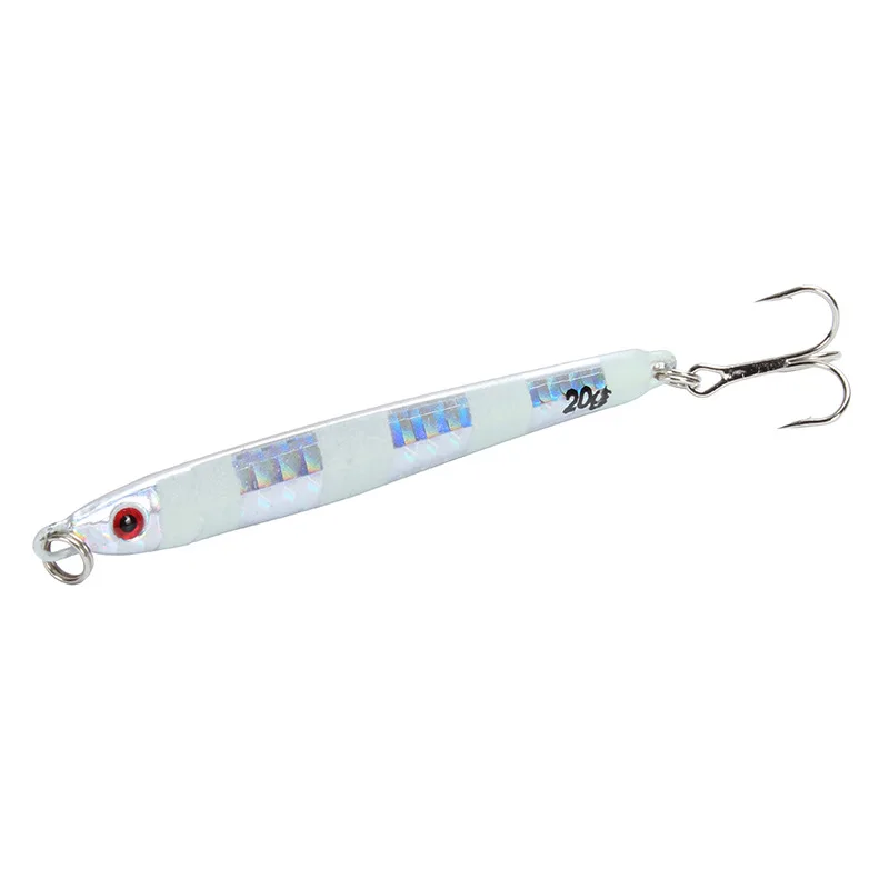 

3D Eyes Bionic Bait 5pcs/set 8cm/20g Artificial Lead Hard Bait Depth Diving 2-4M Sea Fishing Lure Outdoor 6#With Hook Wobblers