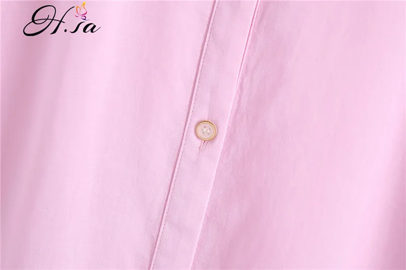 

Hsa 2021 Spring Summer Chic Women Shirts Pink Tops Female Vintage Button Up Long Butterfly Sleeve Oversize Loose Plus Size Bl