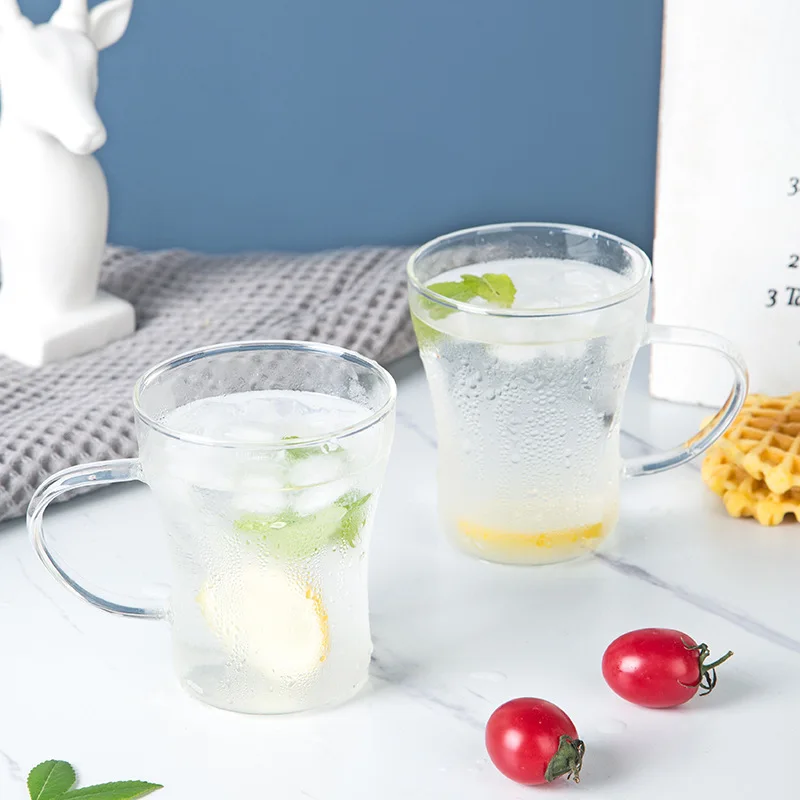 450 мл прозрачная стеклянная Питьевая чашка Бытовая Однослойная для сока простая