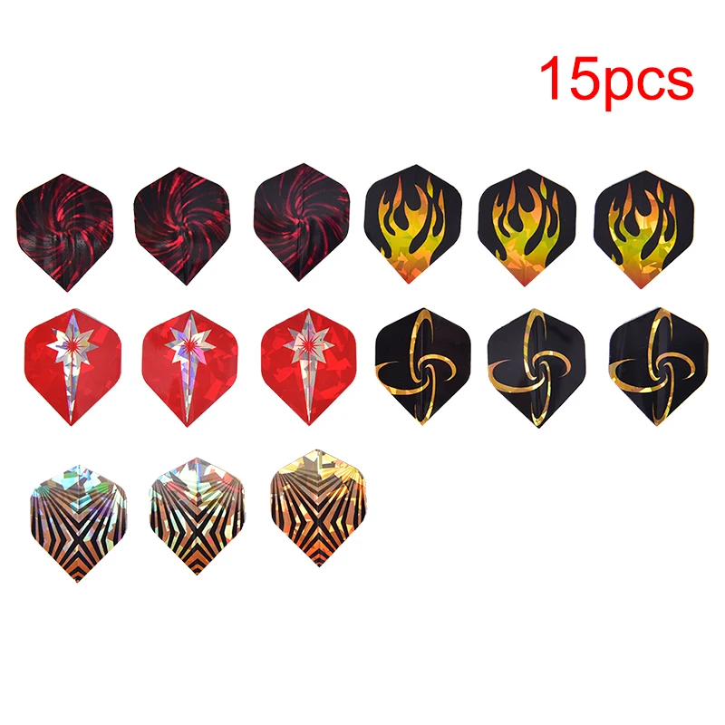 

Durable Nice Dart Flights Set Reflective 15/30 PCS PVC Laser Dart Wing Set A B C Darts Flights