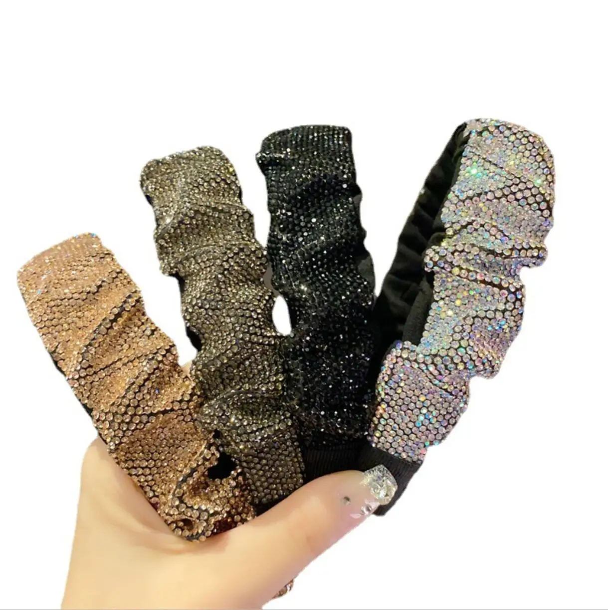 

Hairband female summer retro full diamond crystal headbands wash face pressure hairbands 2021 new