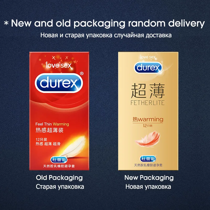 Ультратонкие презервативы Durex из натурального латекса Эротические интимные
