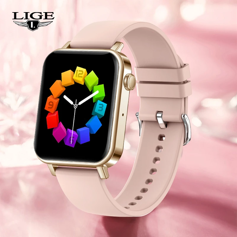 Aliexpress - LIGE Bluetooth Call Smart Watch Women 1.69 Full Touch Fitness Tracker Heart Rate Blood Pressure Women Smartwatch For Android IOS