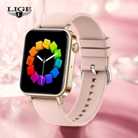 lige bluetooth call smart watch women 1 69 full touch fitness tracker heart rate blood pressure women smartwatch for android ios