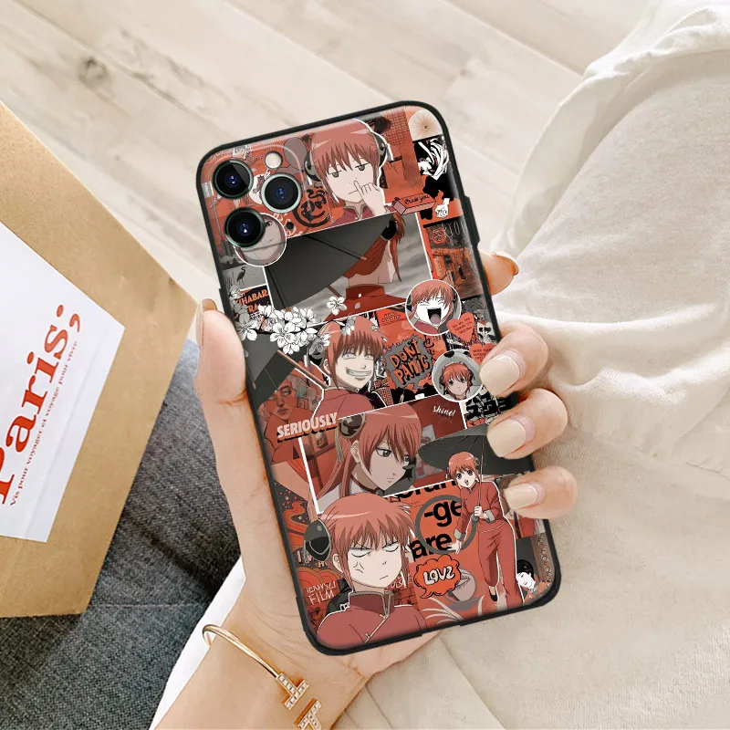 Gintama Kagura Anime Glass Soft Silicone Phone Case FOR IPhone SE 6s 7 8 Plus X XR XS 11 12 Mini Pro Max Sumsung Cover Shell
