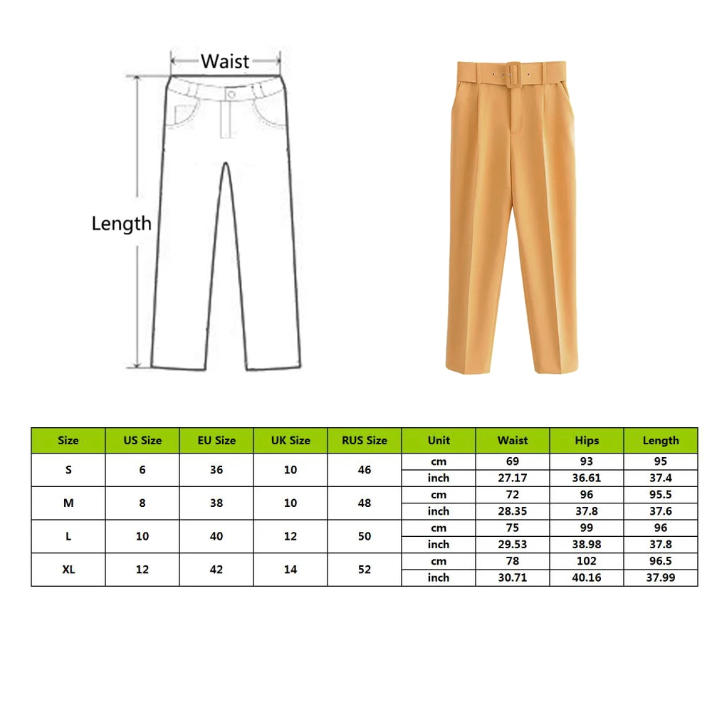 

Women High Waist Casual Suit Pants Sashes Pockets Autumn Winter Business Office Lady Fashion Solid Color 2020 New Long Trousers