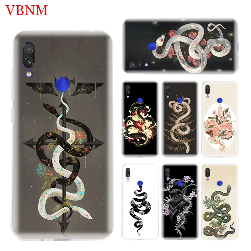 Змеей и папоротник чехол с изображением животного для телефона Xiaomi Redmi Note 7