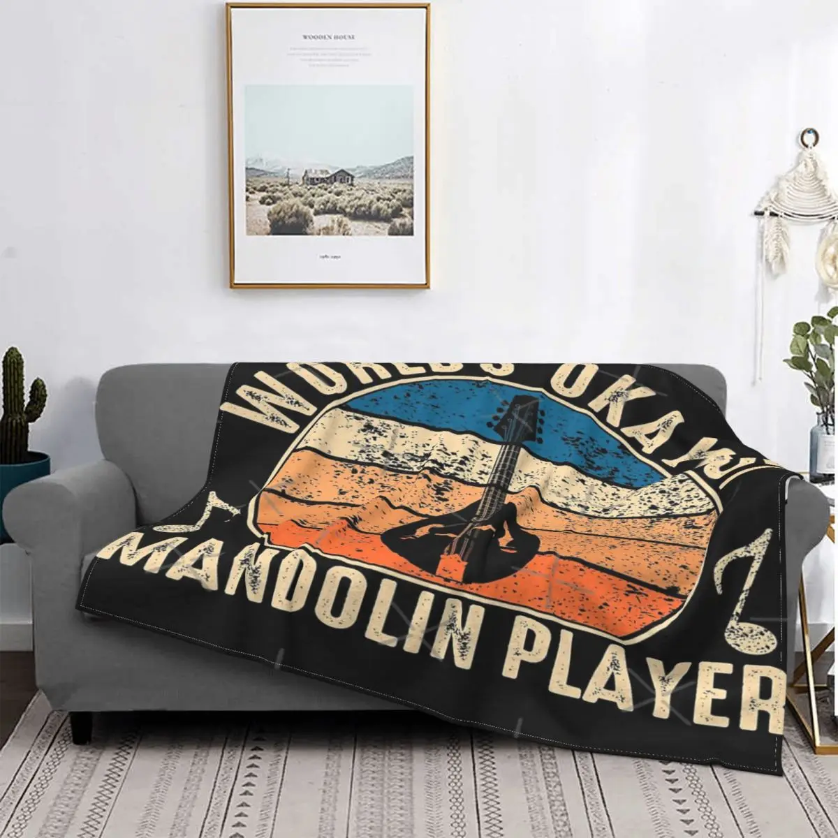 

World Okayest mandolina Player-manenjoy TIDA, colcha para cama a cuadros, funda para sofa, Manta de muselina, ropa de cama y