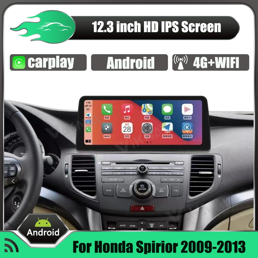 

Автомобильный навигатор для Honda Spirior 2009-2013 стерео 12,3 дюймовый Android автомобильный GPS-навигатор Аудио Видео Радио DVD мультимедийный плеер