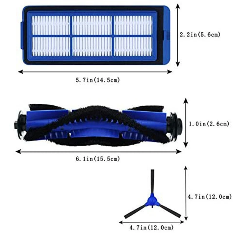 

Replacement Parts for Eufy RoboVac 11S Max 15C Max 30C Max Vacuum Cleaner, Roller Brush, Side Brush, Hepa Filters