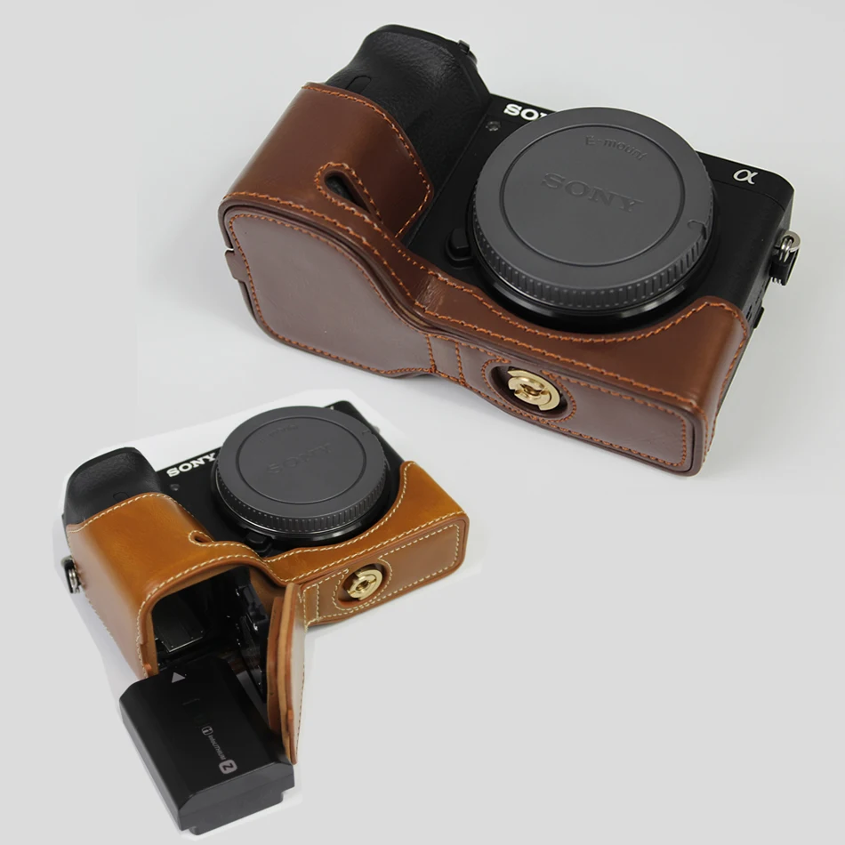 PU leather case camera half cover For SONY ILCE-6600 A6600 cameras bag portable Shell With Battery Opening | Электроника