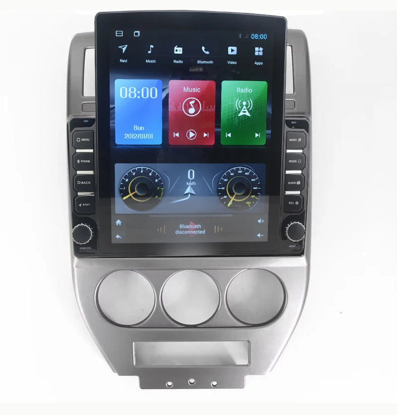 

9.7" octa core Android 10 tesla style vertical screen Car GPS Navigation for Jeep Compass 2007-2010