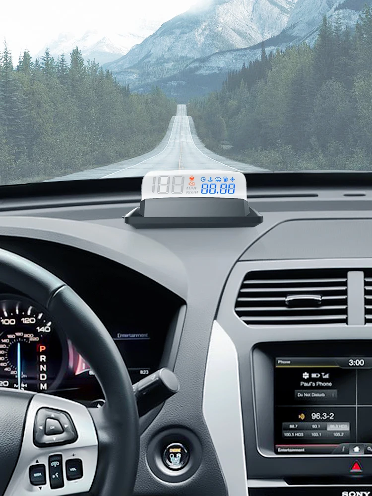 Автомобильный HD L3 HUD Дисплей на лобовом стекле OBD2 цифровой проектор скорости