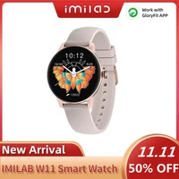 imilab w11l original smart watch 2 5d curved screen ip68 waterproof 9 sports modes 24 hour real time biological clock monitor