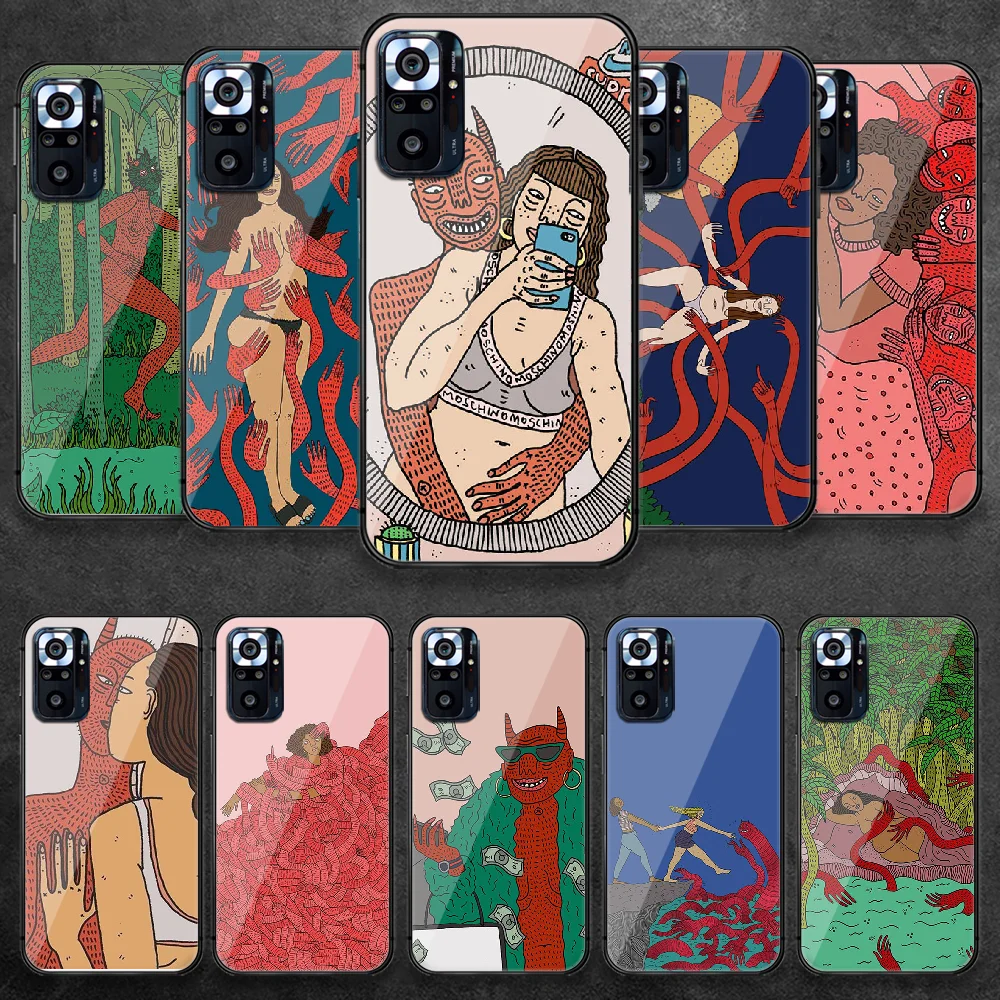 

Polly Nor Aesthetic Art Tempered Glass Phone Case Cover For Xiaomi Redmi Note 7 8 9 10 A C T S Pro K 30 40 Trend Hoesjes Prime