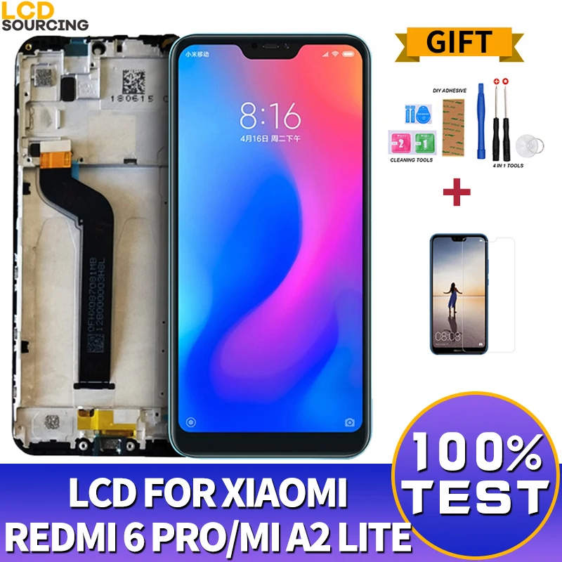ЖК-дисплей 5 84 дюйма для Xiaomi A2 Lite с сенсорным экраном дигитайзер в сборе рамка Redmi 6