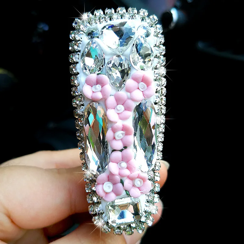 

Car Glasses Clip Sun Visor Sunglasses Holder Car Crystal Diamond Decoration Flower Girl Sunglasses Holder Sunglasses Holder