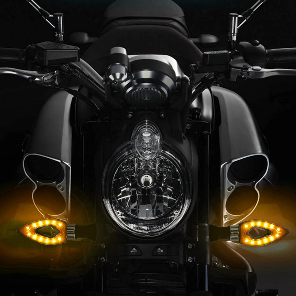 

2Pcs/set Universal Turn Indicators Lamps Motorcycle Turn Signal Lights 12LED DC 12V Motorcycle Accessories Tail Light