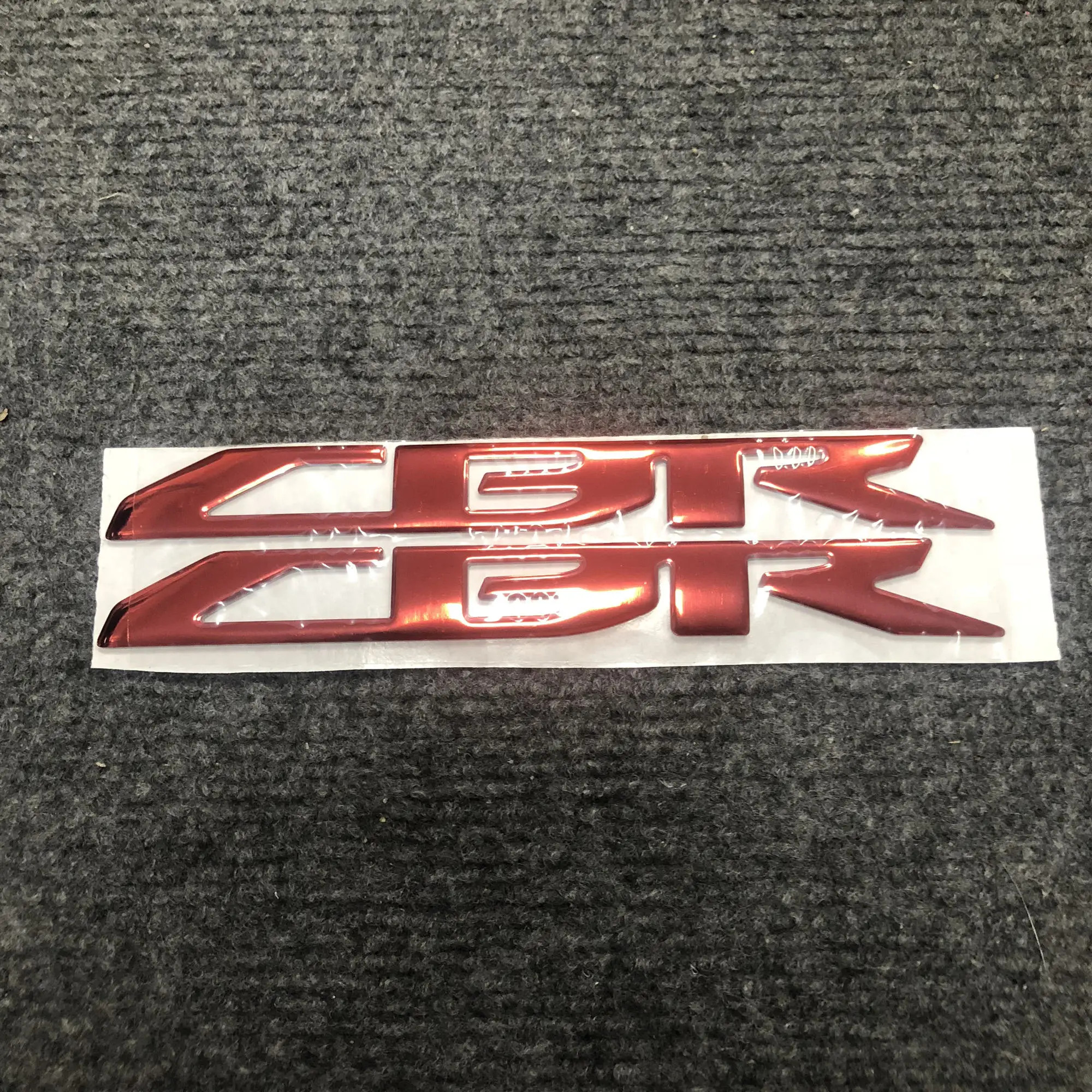 Красный 2шт 3D значок для поднятия Эмблема Наклейка для Honda CBR 300 600 1000 RR гоночный мотоцикл топливный газовый бак наклейка s Мягкий Логотип этикетка - Цвет: Красный