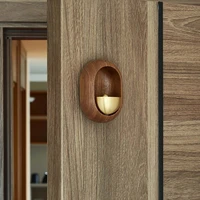 solid wood brass doorbell magnetic self adhesive black walnut bell wind chime door bells for home decor entrance patio