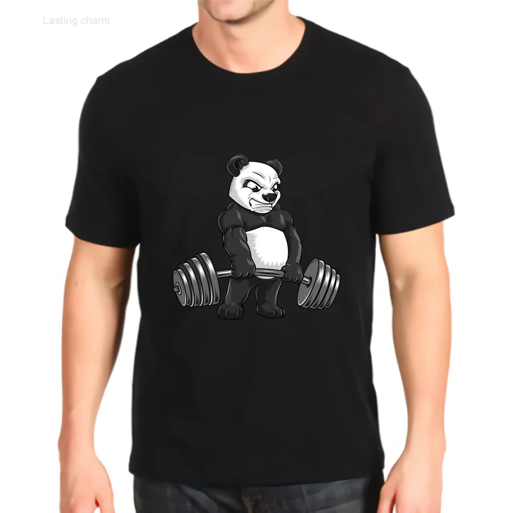 

Долговечная Очаровательная Новая модная футболка с принтом Ddlift панда тренировка Powerlifter Бодибилдинг Maatwerk Te Топ мужские свободные