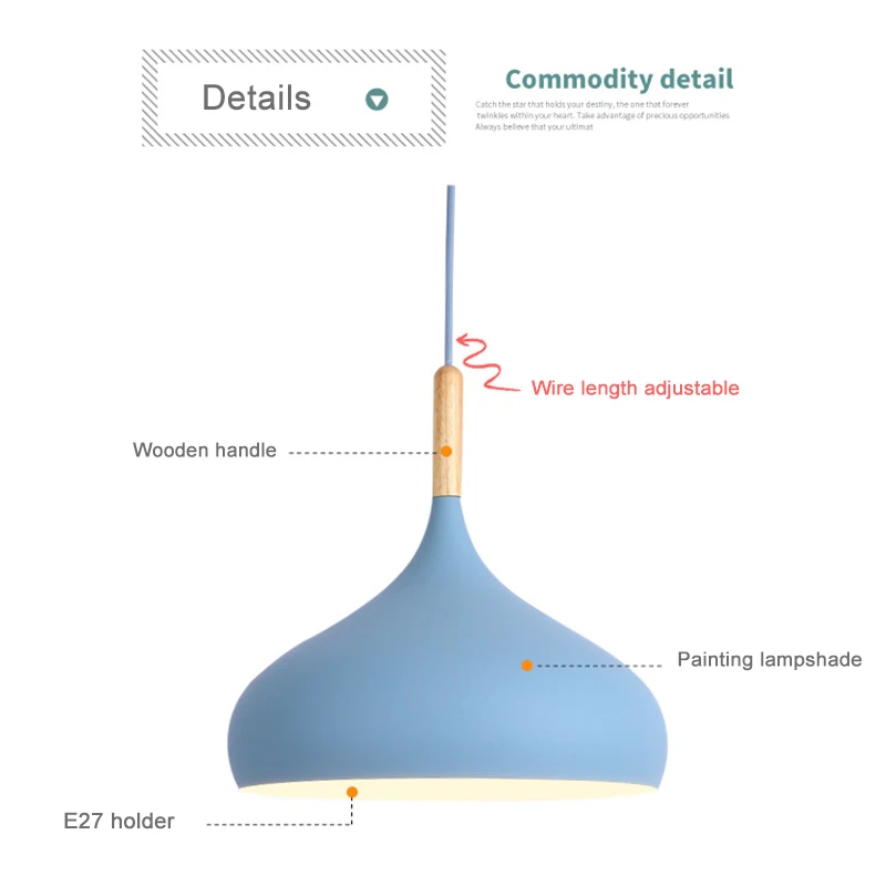 Lámpara de cocina nórdica y gris, colgante de madera, brillo Creche, suspensión, diseño danés, habitación de niños, candelabros