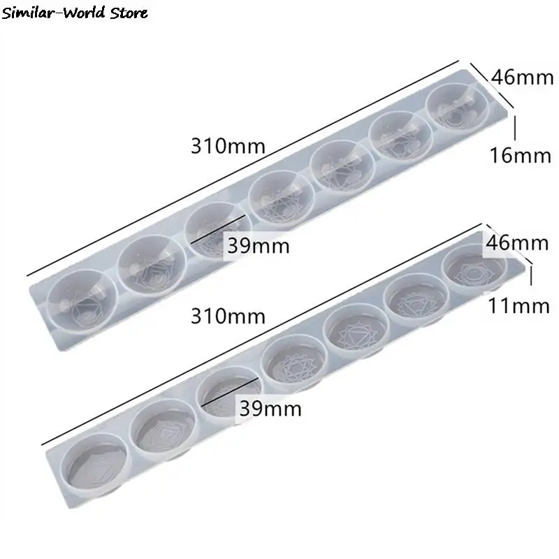 силиконовые 7 чакр форма для уф смолы 2 шт