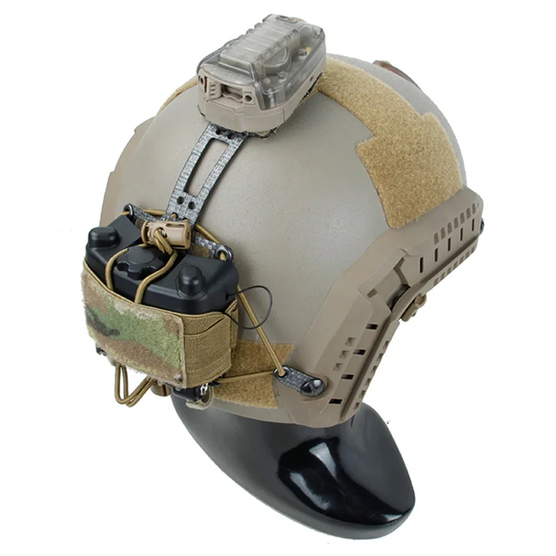 TMC3505 Tactical Helmet Adhesive Bag T-Type Battery Box Storage Bag MC Imported Composite Material Free Shipping