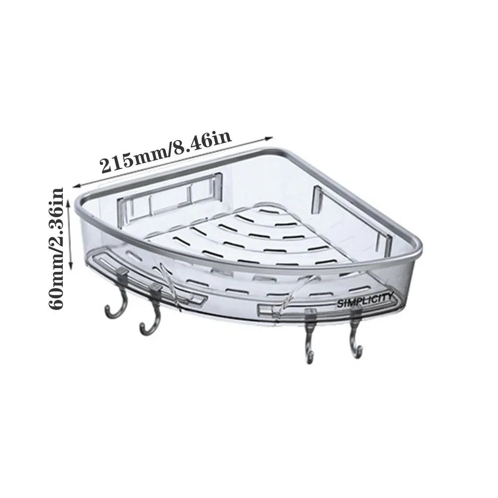 

1pcs new Bathroom Rack Shelves Household Toilet Shampoo Towel With Hook Corner Box Multifunctional Storage