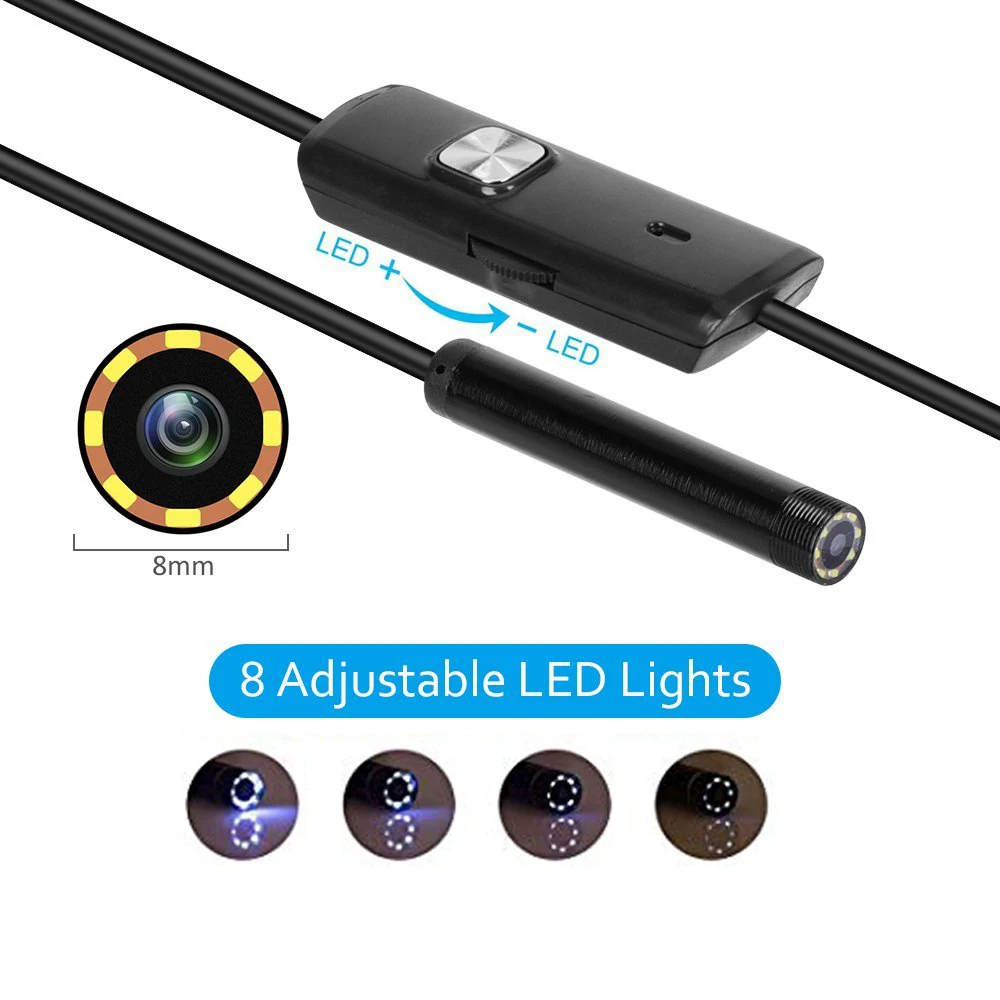 Гибкая камера-эндоскоп с USB Type-C 8 мм | Безопасность и защита