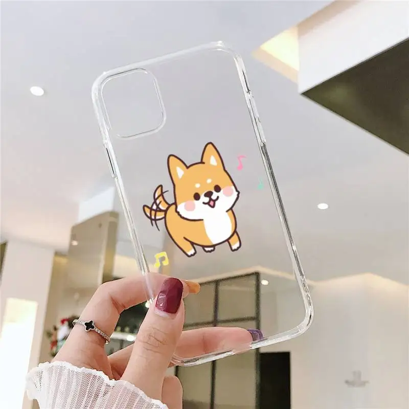

Cute Cartoon Dog Phone Case Transparent for iPhone 11 12 mini pro XS MAX 8 7 6 6S Plus X 5S SE 2020 XR