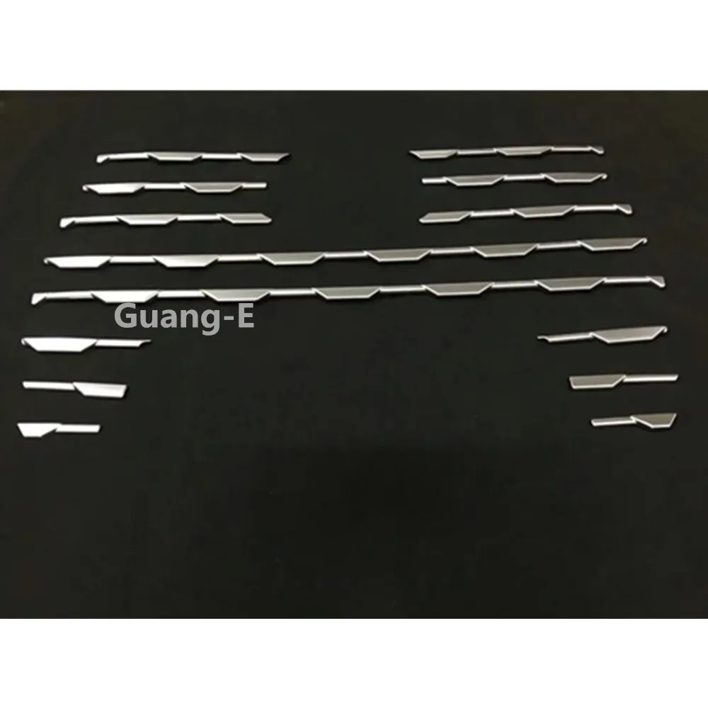

For Audi Q2 Q2l 2018 2019 2020 Car Cover Protection Detector Abs Chrome Trim Racing Grid Grill Grille Molding