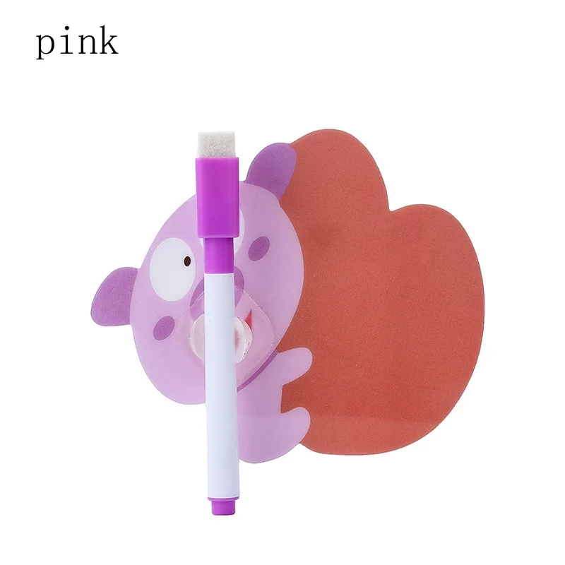 pink 1 комплект наклейки на холодильник перезаписываемая доска для сообщений со стираемой ручкой холодильник Липкие заметки прекрасный стикер сообщений Декор холодильника - Цвет: pink