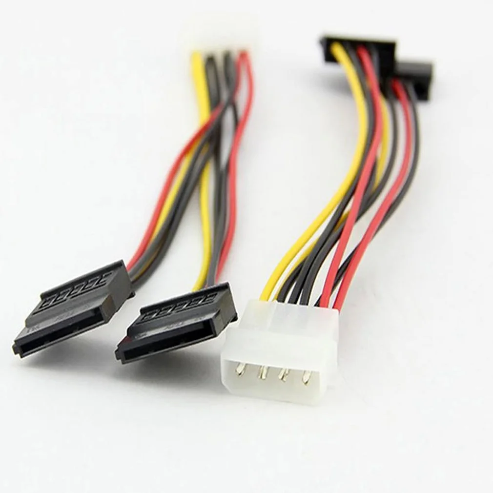 

Hot 4Pin IDE Molex to 2 Serial ATA SATA Y Splitter Hard Drive Power Supply Cable Computer Laptop Adapter Accessories
