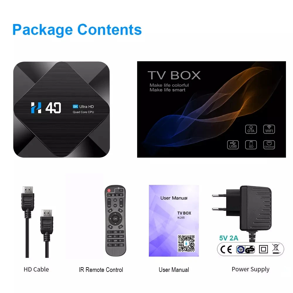 

Smart TV Box Android 10 HD 4GB 32GB 64GB TV BOX H616 Bluetooth WiFi 2.4G/5G android box tv Media Player 6K Set Top Box