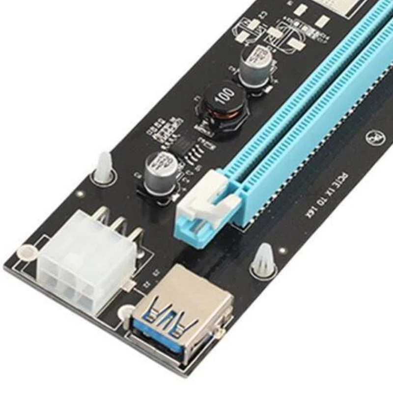 

USB 3.0 Mini PCI-E to PCIe PCI Express 1X to 16X Extender Riser Raiser Card Adapter SATA 6Pin Power Cable for BTC Mining