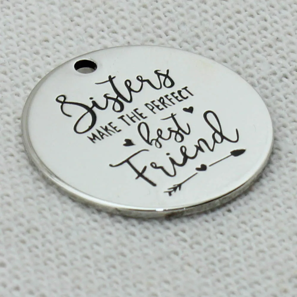 Ожерелье сестры сделают идеального лучшего друга подвеска с лазерной