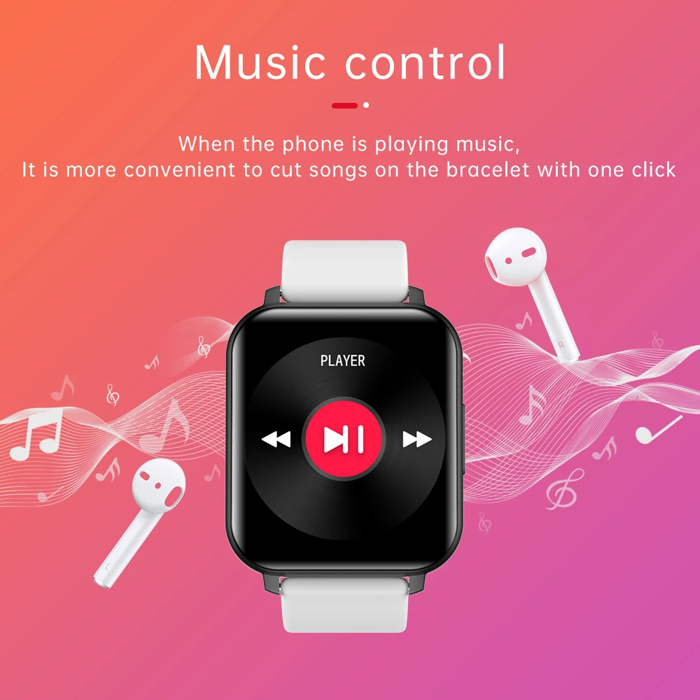 

Smart Watch Original T82 1.55Inch Full Touch Screen Sports Fitness Smartwatch Waterproof Heart Rate Blood Pressure Game Function